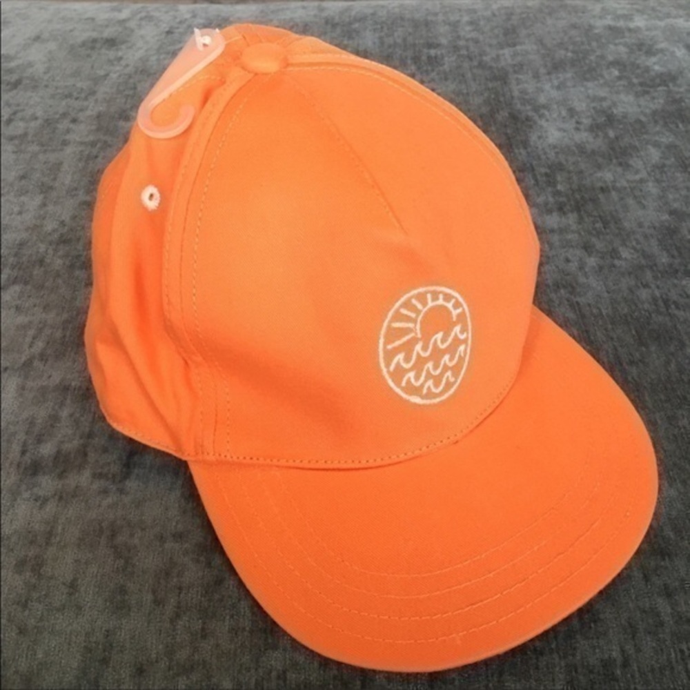 Gymboree Hat Orange Snap Back Baseball Cap Summer Sun Camp NWT